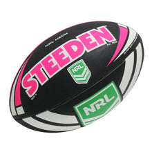 Load image into Gallery viewer, NRL NEON SUPPORTER BALL PINK &amp; BLACK STEEDEN