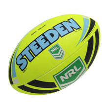 Load image into Gallery viewer, NRL NEON SUPPORTER BALL BLUE &amp; YELLOW STEEDEN