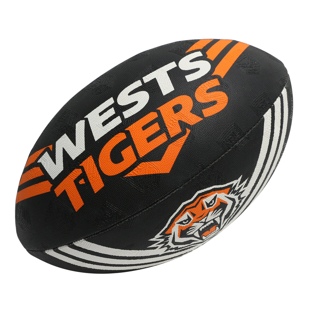 WESTS TIGERS SUPPORTER BALL - SIZE 5 STEEDEN