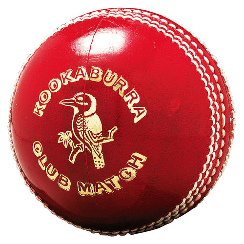 KOOKABURRA CLUB MATCH 156g SENIOR CRICKET BALL RED KOOKABURRA