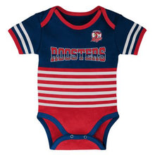 Load image into Gallery viewer, ROOSTERS 3PC CREEPER, BIB &amp; BOOTIE SET NRL