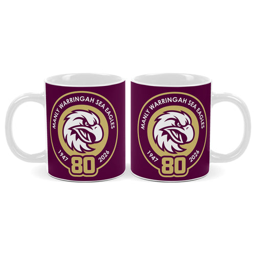 MANLY SEA EAGLES 80 YEAR COMMEMORATIVE MUG NRL