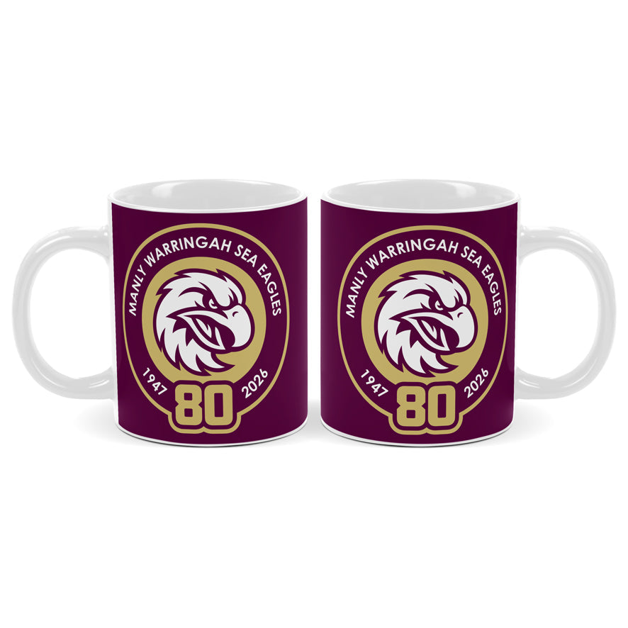MANLY SEA EAGLES 80 YEAR COMMEMORATIVE MUG NRL