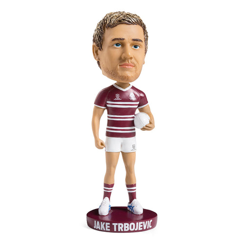 MANLY SEA EAGLES JAKE TRBOJEVIC COLLECTABLE BOBBLEHEAD NRL