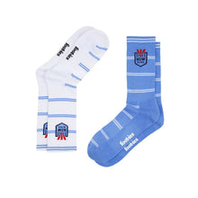Load image into Gallery viewer, BLUES ALL OVER STRIPE SNEAKER SOCK 2 PACK Seven7