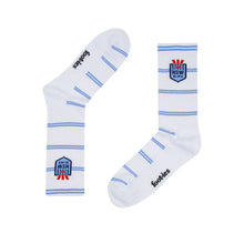 Load image into Gallery viewer, BLUES ALL OVER STRIPE SNEAKER SOCK 2 PACK Seven7