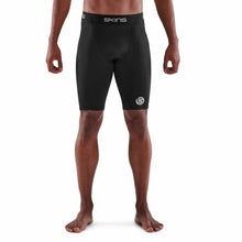 Load image into Gallery viewer, SKINS MENS SERIES 1 HALF TIGHTS BLACK SKINS