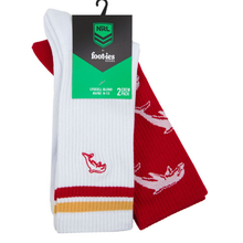 Load image into Gallery viewer, DOLPHINS SNEAKER SOCKS 2 PACK NRL