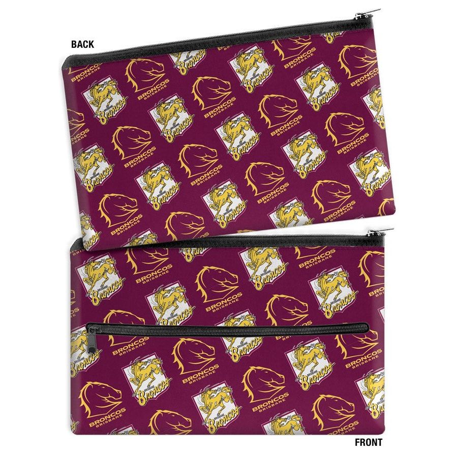 BRONCOS LARGE PENCIL CASE NRL