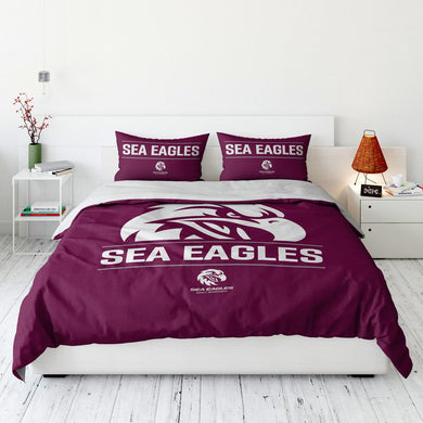 MANLY SEA EAGLES QUEEN QUILT COVER SET The Big Outlet Store