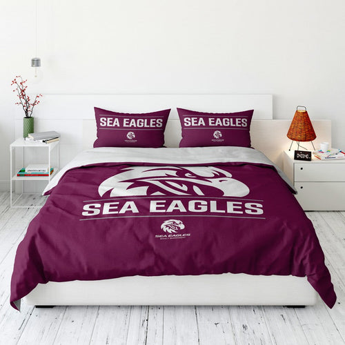 MANLY SEA EAGLES QUEEN QUILT COVER SET The Big Outlet Store