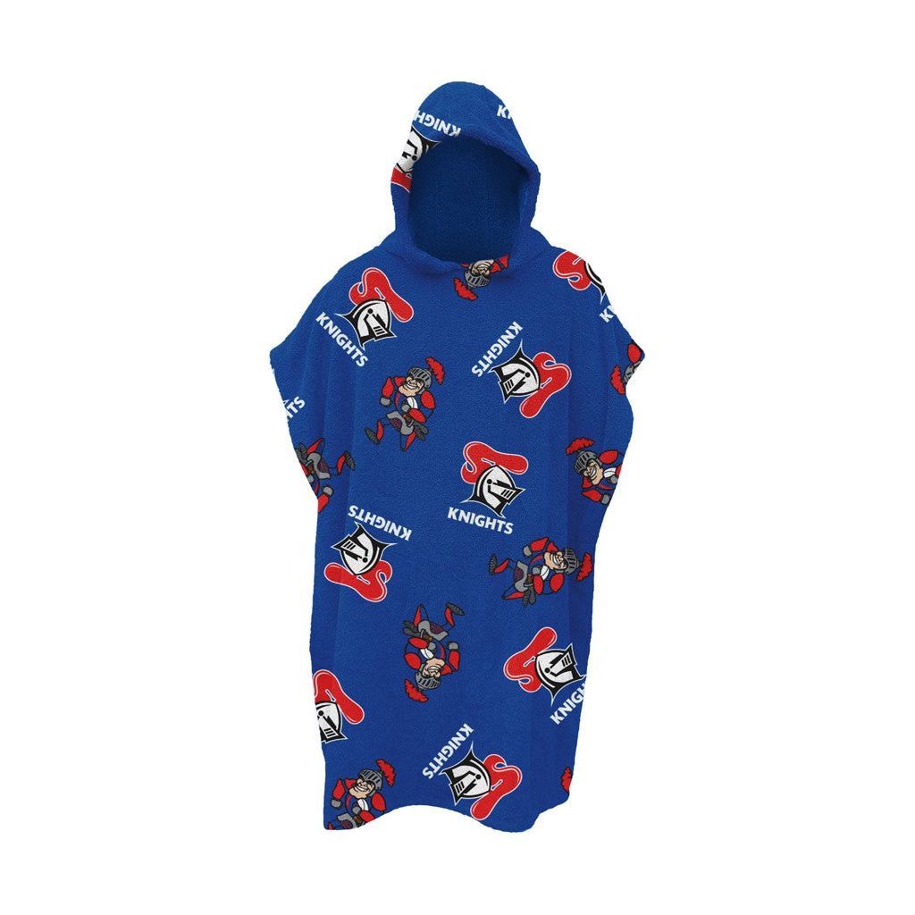 KNIGHTS YOUTH HOODED BEACH TOWEL NRL