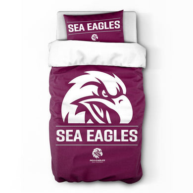 MANLY SEA EAGLES SINGLE QUILT COVER SET The Big Outlet Store