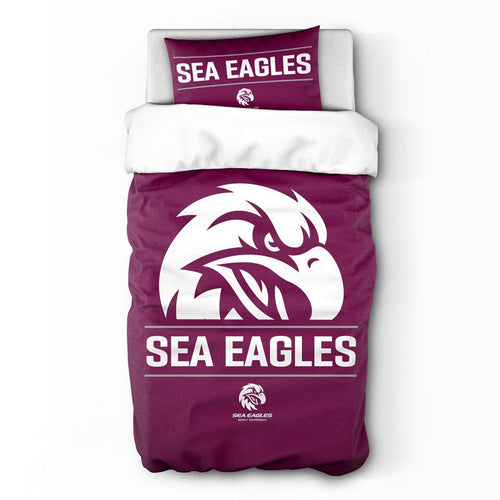 MANLY SEA EAGLES SINGLE QUILT COVER SET The Big Outlet Store