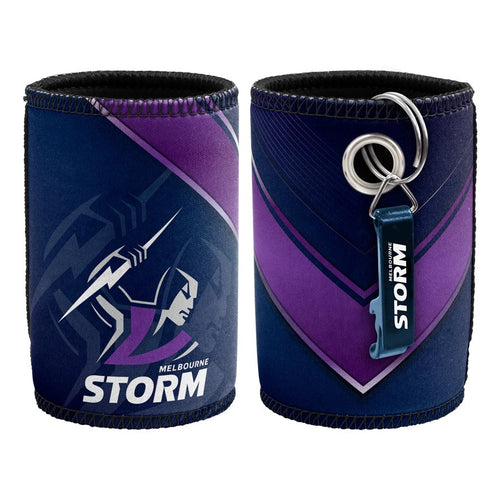 STORM CAN COOLER & BOTTLE OPENER NRL