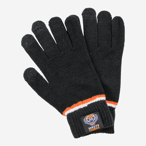 WESTS TIGERS TOUCHSCREEN GLOVES NRL