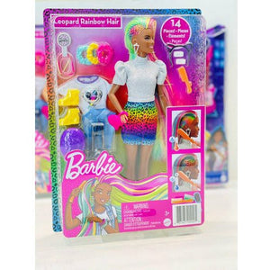 BARBIE LEOPARD RAINBOW HAIR The Big Outlet Store