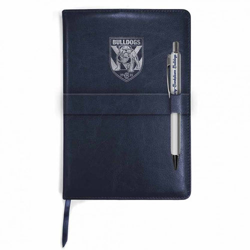 BULLDOGS NOTE BOOK AND PEN NRL