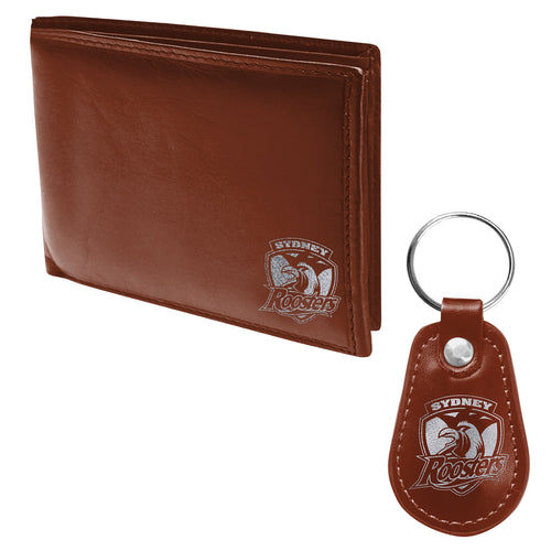 ROOSTERS WALLET AND KEY RING GIFT SET NRL