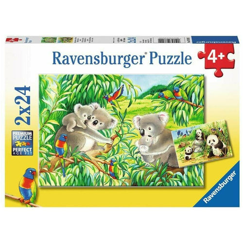 RAVENSBURGER PUZZLE SWEET KOALAS AND PANDAS 2X24 RAVENSBURGER