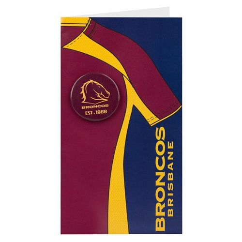 BRONCOS BADGE CARD NRL