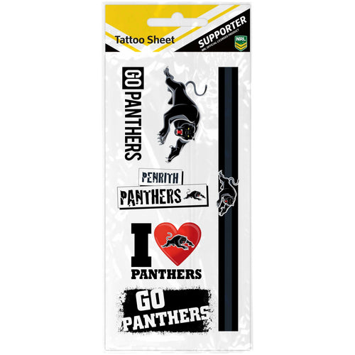 PANTHERS TATTOO SHEET NRL