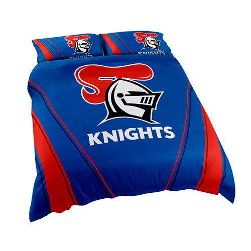 KNIGHTS QUEEN QUILT COVER SET NRL