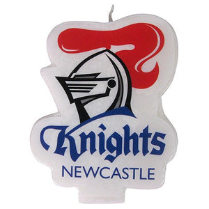 KNIGHTS LOGO CANDLE NRL