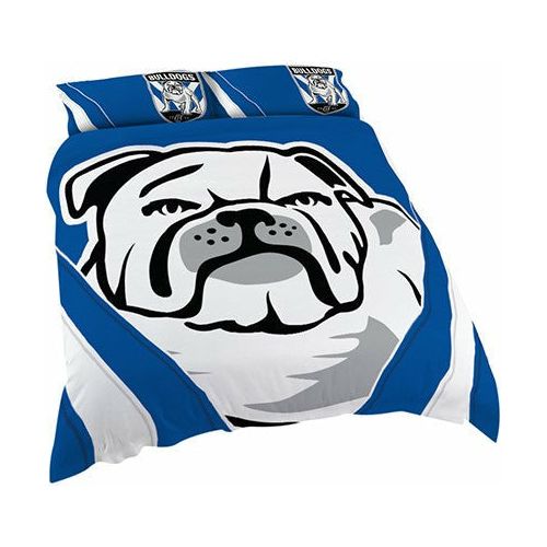 BULLDOGS QUEEN QUILT COVER SET NRL