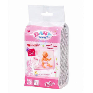 BABY BORN NAPPIES 5 PACK BABY BORN